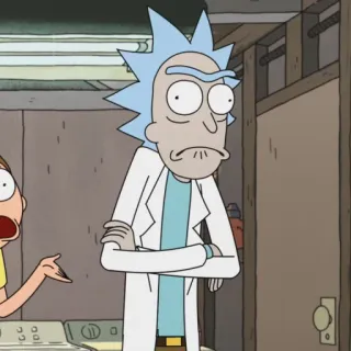 🛸 Rick Sanchez Rick and Morty Rick and Morty, Cartoon, Adult Swim, Science Fiction, Animiert, Rick telegram sticker
