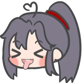 🏵 Anime, Lingua, Cartoni animati, Kawaii, Espressione, Carino telegram sticker