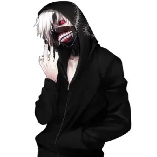 😎 Ken Kaneki Tokyo Ghoul Anime, Ghoul, Dito medio, Fantasy, Manga telegram sticker