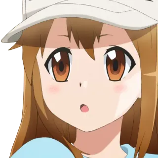 😯 Anime, Menina, Fofa, Desenho animado, Ilustração, Personagem telegram sticker