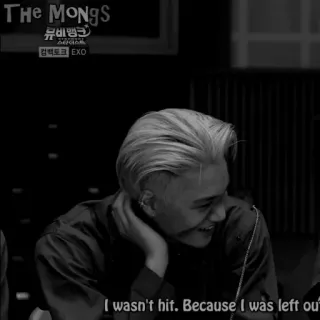 🗝 THE MONGS
뮤비뱅크
컴백토크 EXO
I wasn't hit. Because I was left ou telegram sticker