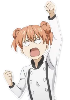 😠 anime, chef, food, cooking, cartoon telegram sticker