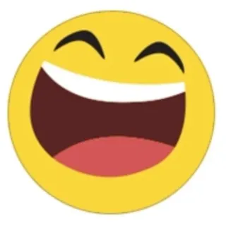 😄 Emoji, Ridere, Faccina, Felice, Giallo telegram sticker
