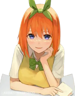 🍊 ANIME STICKER WORLD anime, stiker, kartun, gadis, rambut oranye telegram sticker