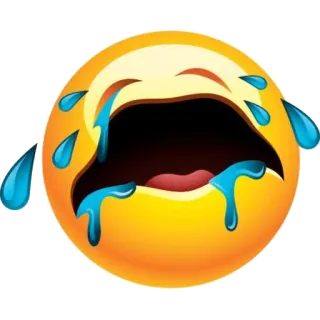 😰 emoji, crying, sad, tears, expression, face whatsapp sticker
