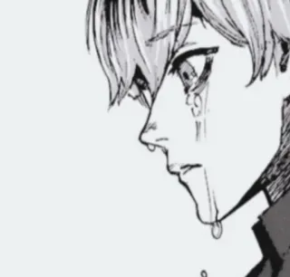 ⛓️ anime, manga, crying, sad, tears, illustration telegram sticker