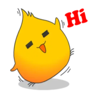 Жёлтый цыпленок @StikerDi whatsapp stickers