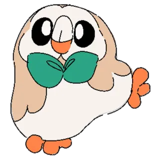 🕺 Rowlet Pokemon pokemon, brindibou, hibou, mignon telegram sticker
