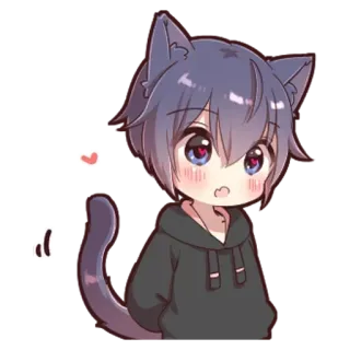 🌟 애니메이션, 고양이소년, 귀여운, 카와이, 만화, 스티커, SD캐릭터 telegram sticker
