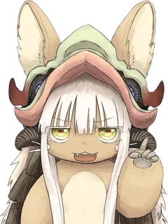 ☝️ Nanachi Made in Abyss อนิเมะ, มังงะ, สัตว์, แฟนตาซี, ตัวละคร whatsapp sticker