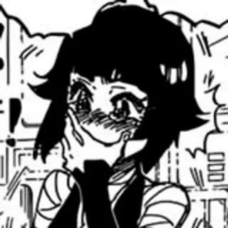 😭 Anime, Mangá, Menina, Bonito, Preto e branco, Desenho animado, Personagem telegram sticker