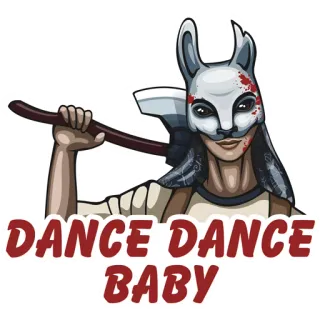💃 DANCE DANCE BABY horror, axe, mask, bunny, scary telegram sticker