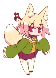 ❤️ Аниме, Лиса, Каваи, Чиби, Милый, Мультфильм, Животное telegram sticker