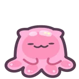 👻 สีชมพู, หยด, น่ารัก, มีความสุข, การ์ตูน, สติกเกอร์ telegram sticker