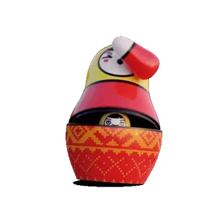 🤦♀️ Matrioska, Boneca russa, Boneca aninhada, Brinquedo, Tradicional, Madeira telegram sticker