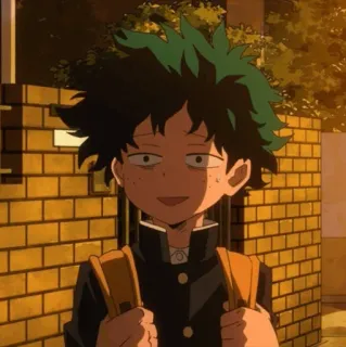 🥦 Izuku Midoriya My Hero Academia 애니메이션, 나의 히어로 아카데미아, 데쿠, 미도리야 이즈쿠, 캐릭터 telegram sticker