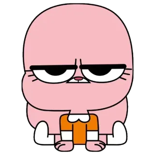 😑 Anais Watterson The Amazing World of Gumball Cartoon, Pink, Hase, Wütend, The Amazing World of Gumball, Anais Watterson whatsapp sticker