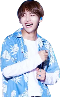 😄 Kim Taehyung Kpop, Korean pop, singer, V, BTS, idol, music telegram sticker