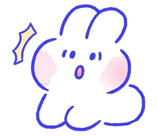 😦 Hase, Kaninchen, Süß, Cartoon, Sticker, Überraschung, Schockiert, Tier telegram sticker