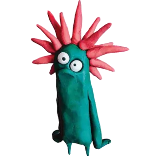 🐗 Knetanimation, Monster, lustig, Cartoon, Figur, Animation whatsapp sticker