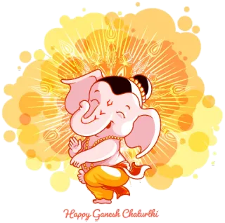😁 Ganesha Happy Ganesh Chaturthi Ganesha, Indù, festival, India, Induismo, dio, religione telegram sticker