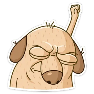 😀 cane, cartone animato, animale, arrabbiato, meme, umore whatsapp sticker