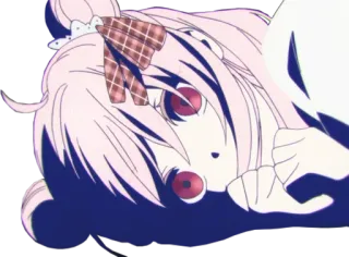 😱 Anime, Gadis, Mata merah, Lucu, Kartun telegram sticker