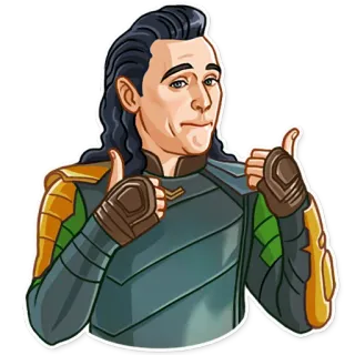 👍 Loki Loki, Marvel, personaje, pulgares arriba, dios de la travesura telegram sticker