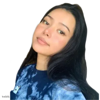 😆 femme, portrait, personne, tie-dye, portrait (visage), femme telegram sticker