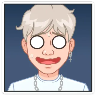 😬 desenho animado, avatar, personagem, rosto, expressão whatsapp sticker