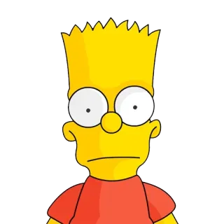 😕 Bart Simpson The Simpsons cartoon, simpsons, bart, animated, character telegram sticker
