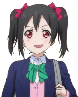 😳 Nico Yazawa Love Live! Anime, Cartone animato, Personaggio, Giapponese, Uniforme scolastica, Ragazza, Love Live telegram sticker