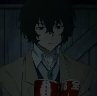 🖤 Osamu Dazai Bungou Stray Dogs anime, manga, bungou stray dogs, dazai osamu, character, cartoon telegram sticker