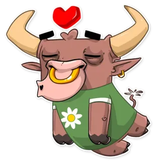 😘 Bulle, Cartoon, Tier, Süß, Liebe, Sticker telegram sticker