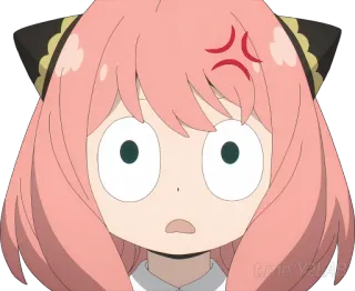 💢 Anya Forger Spy × Family anime, personnage, choqué, anya forger, spy x family, mignon, surpris telegram sticker