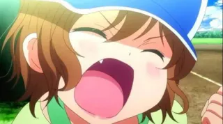 😬 Anime, Gadis, Menyemangati, Bisbol, Olahraga telegram sticker