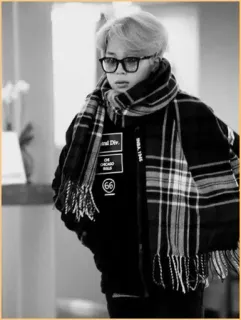 ◾️ Nba Mann, Brille, Schal, Mantel, Mode, Winter, Stil, Person telegram sticker
