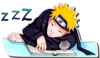 😪 Naruto Uzumaki Naruto ZZZ 나루토, 자는, 애니메이션, zzz, 만화, 귀여운, 피곤한 telegram sticker