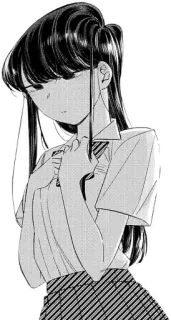 😔 Komi Shouko Komi Can't Communicate Anime, Mangá, Komi Can't Communicate, Komi Shouko, estudante, aluno whatsapp sticker