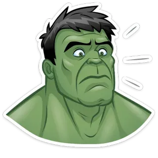 😳 Hulk Hulk, Marvel, super-herói, personagem de quadrinhos telegram sticker