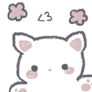❤️ <3 Katze, süß, kawaii, Herz, Liebe telegram sticker