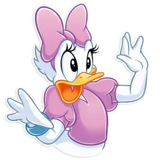 😨 Daisy Duck desenho animado, pato, disney, personagem, animação, daisy duck, fofo telegram sticker