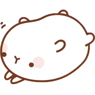 😐 molang, cute, bunny, kawaii, sleepy telegram sticker