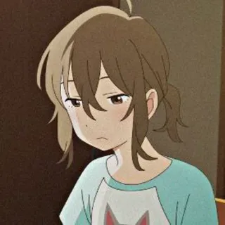 🎭 Anime, Garota, Triste, Bico, Fofa telegram sticker
