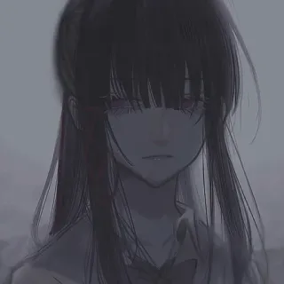 🚬 traurig, Anime, Mädchen, emotional, Manga telegram sticker
