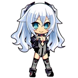 😄 Black Heart Hyperdimension Neptunia Anime, Lucu, Chibi, Black Heart, Hyperdimension Neptunia, Karakter video game whatsapp sticker