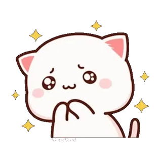 🥹 猫, 可爱, 卡哇伊, 迷人, 贴纸, 卡通 whatsapp sticker