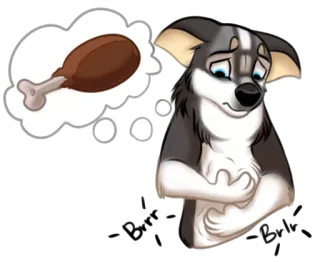 🍽 cachorro, filhote, comida, carne, sonho, fofo, animal de estimação, animal telegram sticker