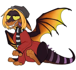 😏 drago, cartone animato, animale, personaggio, fantasy, illustrazione whatsapp sticker