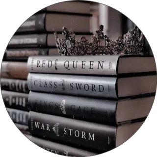 💭 Red Queen RED QUEEN
GLASS SWORD
KINGS CAGE
WAR STORM books, crown, fantasy, red queen series, victoria aveyard, young adult, literature telegram sticker